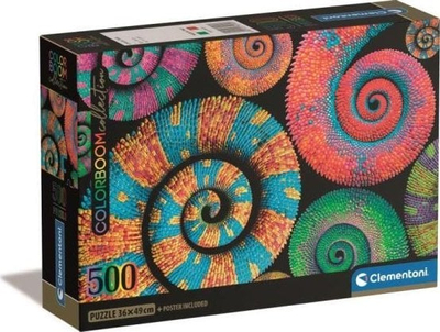 Puzzle Clementoni Colorboom Compact Curly Tails, 500 copë, 36x49cm, shumëngjyrësh