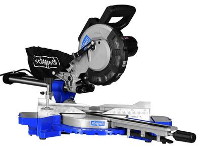 Sharrë tavoline me ndërprerje Scheppach HM216, Softstart, me lazer udhëzues, blu