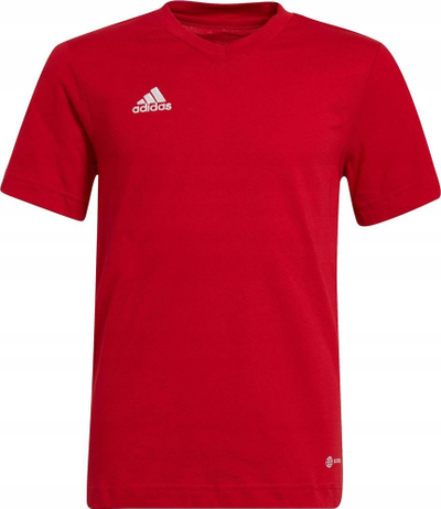 Bluzë sportive fëmijësh adidas Entrada 22 Tee Jr HC0446, 100% pambuk, AEROREADY, e kuqe