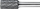 Fre tungsten karbidi Pferd ZYA 1020/6 C3 Plus, cilindrike, prerje kryqëzuar, për metal