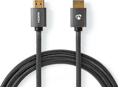 Kabllo HDMI Nedis High Speed, 2 m, 4K 60Hz, gun metal