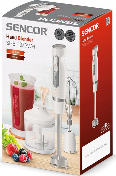 Blender dore Sencor SHB 4378WH, 600W, plastikë, i bardhë