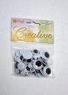 Ngjitëse dekorative sy plastik Dalprint, 75 copë, vetëngjitëse, të zeza