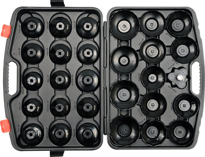 Set kapak çelësa filtri vaji Yato YT-0596, 3/8", 30 copë, i zi