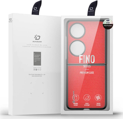 Mbështjellëse telefoni Dux Ducis Fino për Huawei P50 Pocket, najlon, kompatibile me karikim wireless, e kuqe