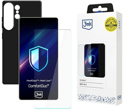 Set mbrojtës 3MK ComfortDuo, xham + këllëf për Samsung Galaxy S26 Ultra, i zi