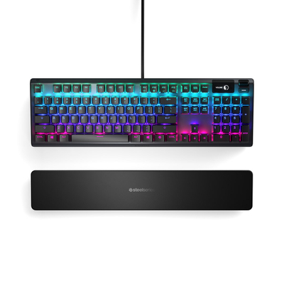 Tastierë lojërash SteelSeries Apex 5, USB, me ekran OLED, e zezë