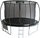 Trampolinë LeanSport Max 12ft, diametër 366cm, me rrjetë mbrojtëse, e zezë me jeshile