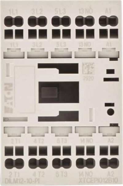 Kontaktor Eaton DILM12 10 PI, 12A, bobinë 230 240V AC, gri