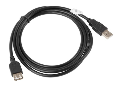 Kabllo Lanberg, USB A / USB A, 1.8 m, e zezë