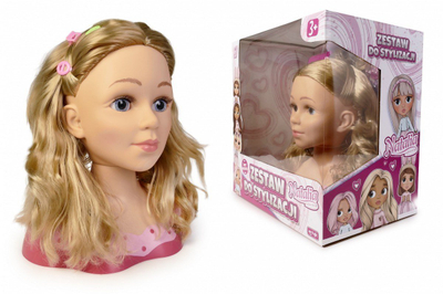 Set lodrash flokësh Artyk Toy Hairstyling Set, kokë për krehje, shumëngjyrëshe