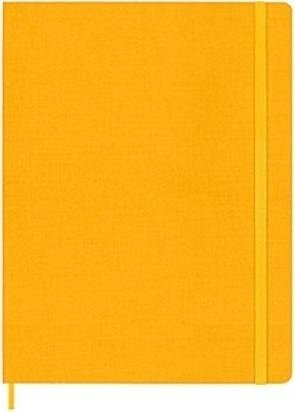 Fletore Moleskine Classic Extra Large, 7.5" x 10", faqe me vija, portokalli e verdhë