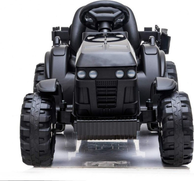Traktor elektrik për fëmijë, me rimorkio, me drita dhe zë, i zi