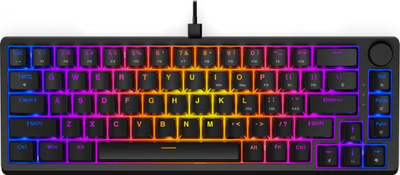 Tastierë mekanike Krux Atax 65% Pro, Outemu Red, RGB, e zezë