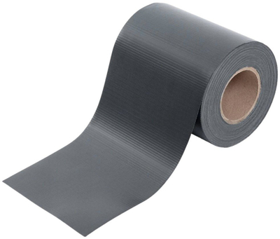 Rrip grafik për gardh PVC, 19x35 m, 450 g/m², me 20 kapëse, ngjyrë grafit gri