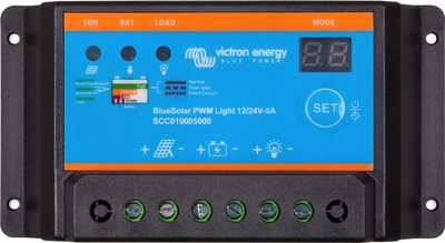 Kontrollues karikimi diellor Victron Energy BlueSolar SCC010010000, PWM, 12/24V 10A, i zi