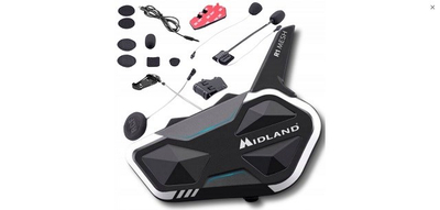 Интерком за мотоцикл Midland R1 Mesh Single, за 1 кацига, IPX6, црн