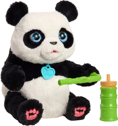 Lodër pelushi interaktive FurReal Coco, panda që rrotullohet, me tinguj dhe lëvizje, për kalamaj 4+