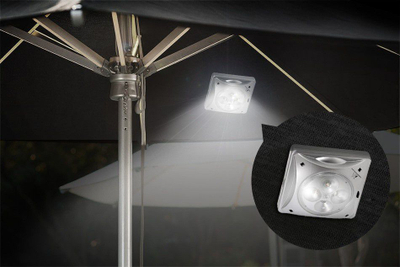 Llambë solare LED Maclean, 4 x 0.14 W, e argjendtë