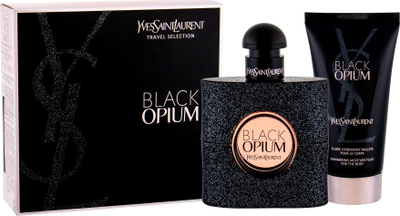 Set Eau de Parfum dhe losion trupi Yves Saint Laurent Black Opium, 2 x 50 ml