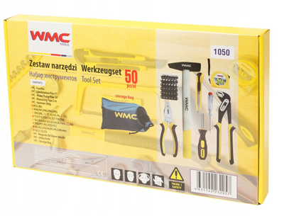 Set veglash WMC Tools, 50 copë, çelik krom vanadium, me kuti plastike