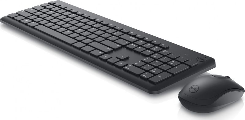Set tastierë dhe maus DELL KM3322W, wireless, layout ukrainas QWERTY, i zi
