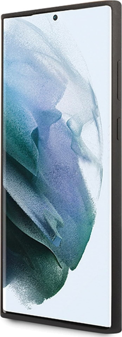 Maskë mbrojtëse Karl Lagerfeld Liquid Silicone Ikonik NFT për Samsung Galaxy S24 Ultra, silikon i lëngshëm, e zezë