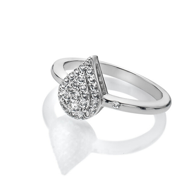 Unazë për femra Hot Diamonds Glimmer DR255, e argjendtë