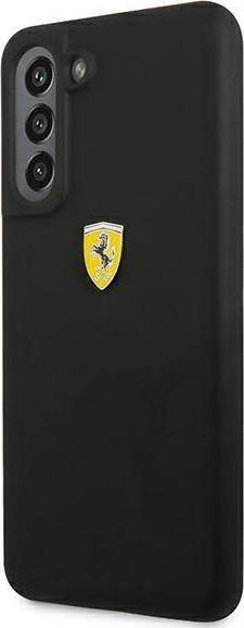 Mbrojtëse telefoni Ferrari prej silikoni, për Samsung Galaxy S21 FE, me prekje të butë, e zezë