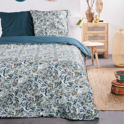 Set çarçafësh Cotton Bedding Plant Motif, dopio, 240x220 cm, pambuk, me motive bimore