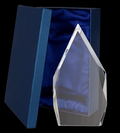 Trofe xhami LuxorJet C073, 24.5cm, printim me ngjyra, transparent