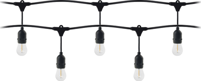 Garlandë dritash LED Garden Light Garland 5m, 5x1W E27, IP44, e zezë