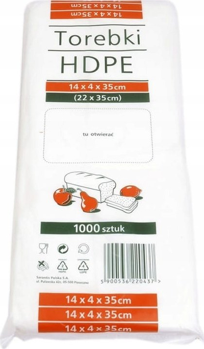 Qese plastike HDPE, 22x35 cm, 1000 copë, transparente