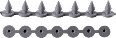 Kapëse plastike Herbud PVC, 1000 copë, gri