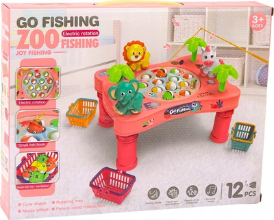 Loja arcade Lean Toys Fishing for Fish, tavolinë peshkimi, me drita dhe muzikë, shumëngjyrëshe