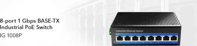 Switch industrial PoE Cudy IG100P, 8 porta Gigabit, 8x30W, gri