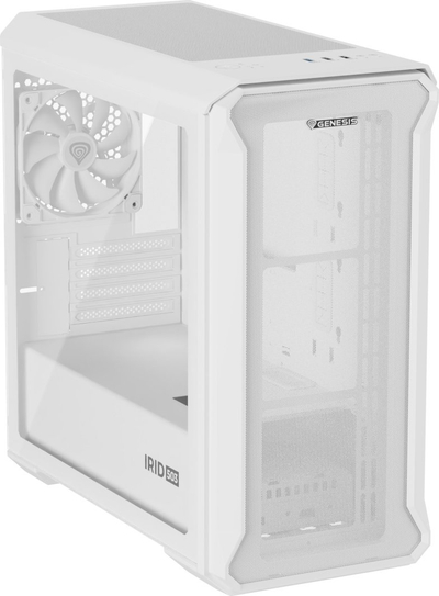 Kuti PC Natec Genesis Irid 503 ARGB LITE, Micro ATX Mini ITX, xham i temperuar, e zezë