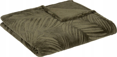 Mbulesë dekorative Atmosphera Zoa Flannel, 125 x 150 cm, poliestër, kaki