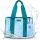 Çantë tote Soap Bubble Jelly, e gjerë, blu smerald