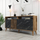 Konsolë Hommy Craft Milan 160, 160x78x35 cm, dekor arre, mermer i zi
