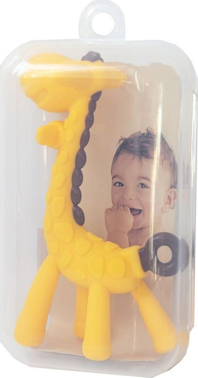 Lodër kafshues për dhëmbë Askato Giraffe, silikon, për foshnje, shumëngjyrësh