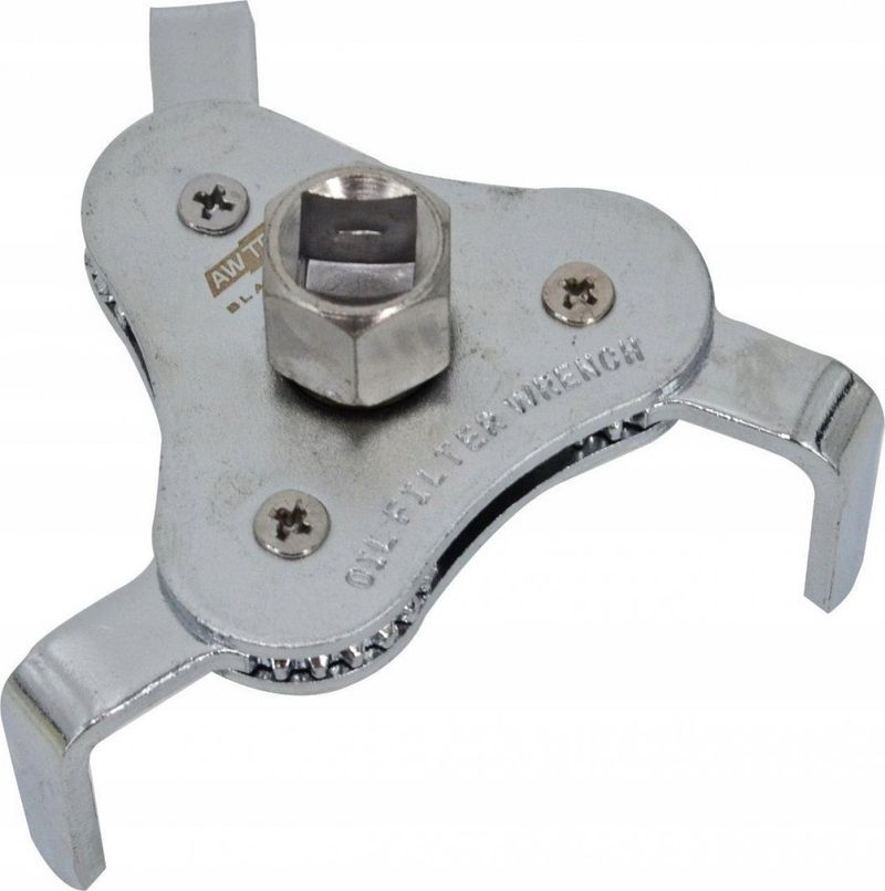Çelës filtri vaji AWTools AW17100BL, 3 krahë, 63-120mm, argjendtë