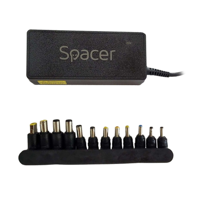 Karikues universal për laptop Spacer SPNA-UNIV-12, 90W, 12 konektorë, i zi