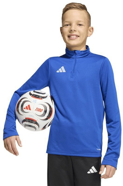 Bluzë trajnimi për fëmijë Adidas Entrada 26, gjysmë zinxhir, poliester, blu