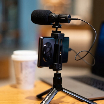 Mikrofon Thronmax TM C1 Streaming Shotgun, USB, për PC, i zi