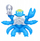 Lodër aksioni Heroes of Goo Jit Zu S13 Meteor Madness Battle Scorpion Hydro-Sting, elastike, me plumba lodre, blu