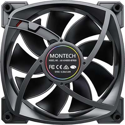 Ventilator PC Montech AX140 PWM, 140mm, ARGB, i zi