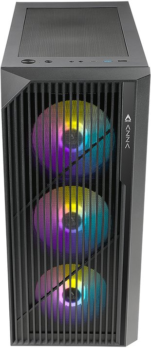 Kasa PC AZZA Source CSAZ-203A02, ATX Mid Tower, USB 3.0, e zezë
