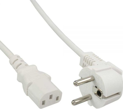 Kabllo rryme InLine Type F në C13 IEC 60320, 1.8m, e bardhë