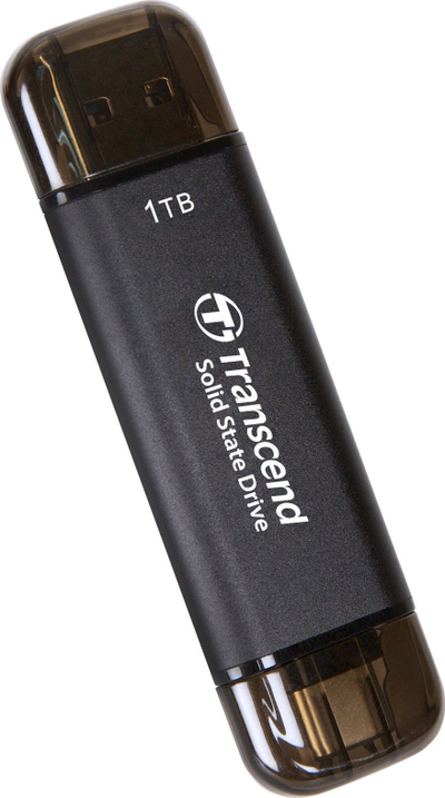 SSD i jashtëm Transcend ESD310C, 1TB, USB Type A dhe C, i zi